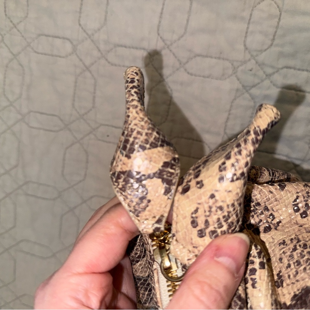 Furla Embossed Python Leather Hobo - With Strap - image 8